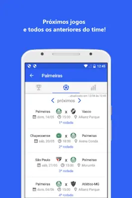 Brasileirão série A e série B android App screenshot 2